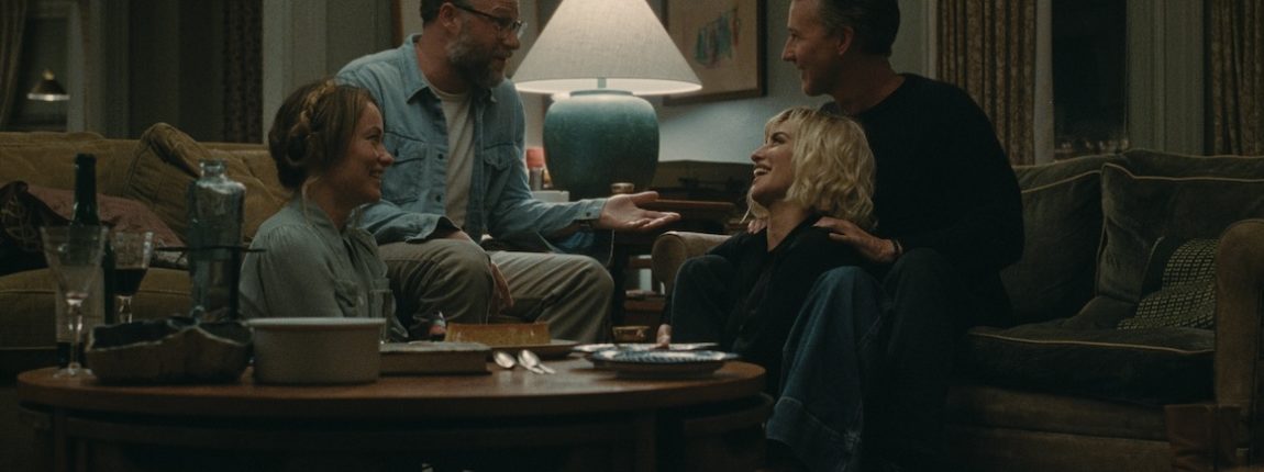 Joe (Seth Rogen) et Angela (Olivia Wilde) font la connaissance de leurs voisins, Pina (Penélope Cruz) et Hawk (Edward Norton) / Photo : Sundance Film Festival